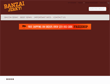 Tablet Screenshot of banzaijerky.com